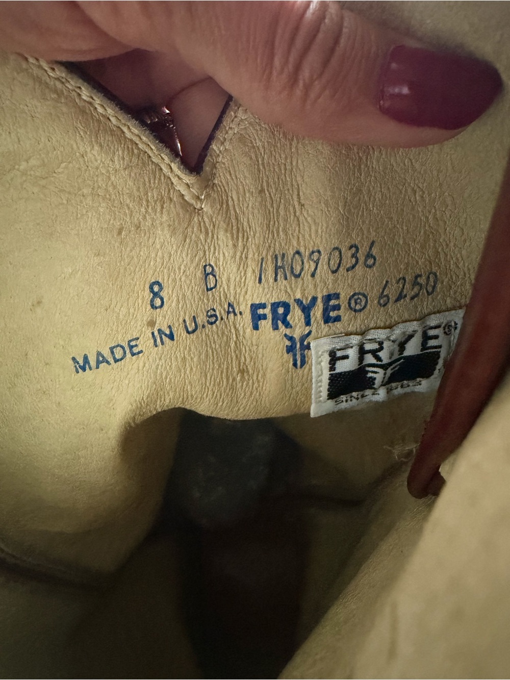 FRYE Vintage Red Brown Leather Western Cowboy Boots Festival Westerncore 8 - Picture 9 of 10